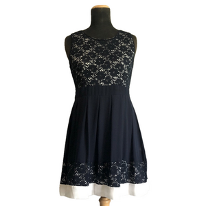 Suzy Shier Navy & White Dress Size Large